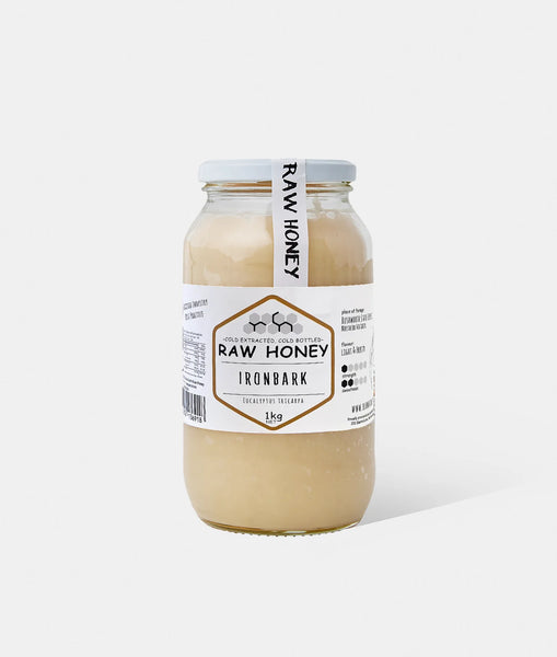 Raw ironbark honey, 500gms and 1kg jars