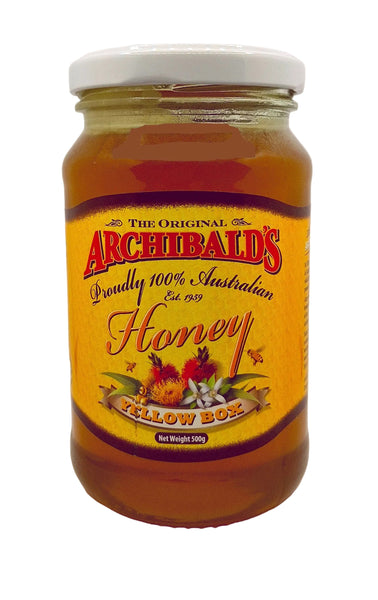 Jar of Archibald's Yellow Box Honey 