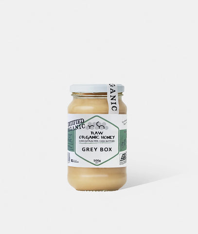 Raw organic grey box honey 500gms