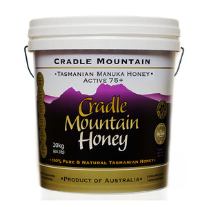 Tasmanian Manuka honey, Cradle Mountain, 20kg tub, MGO 75+