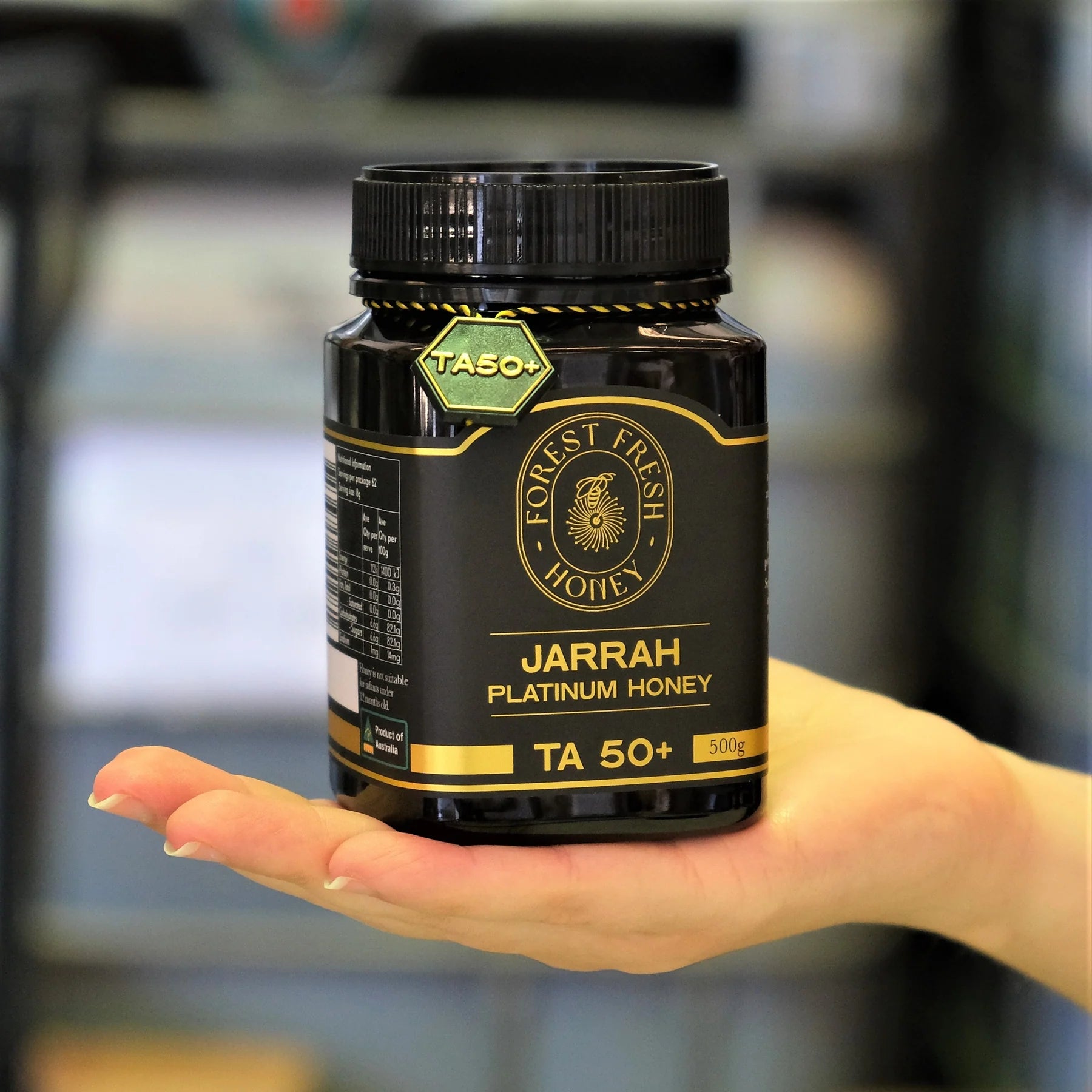 Jarrah Honey with a Total Activity rating of 50+