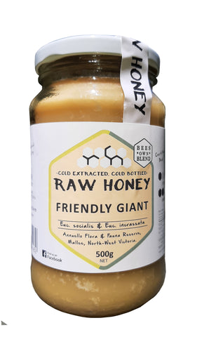 Friendly giant raw honey from Victoria's Mallee region
