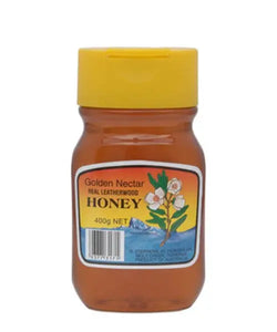 Leatherwood honey, organic, R Stephens, 400gms squeeze bottle