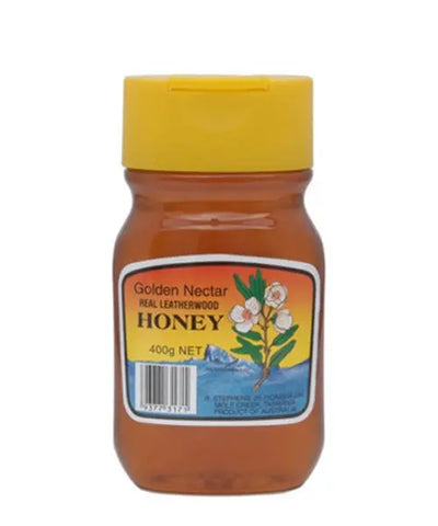Leatherwood honey, organic, R Stephens, 400gms squeeze bottle R Stephens